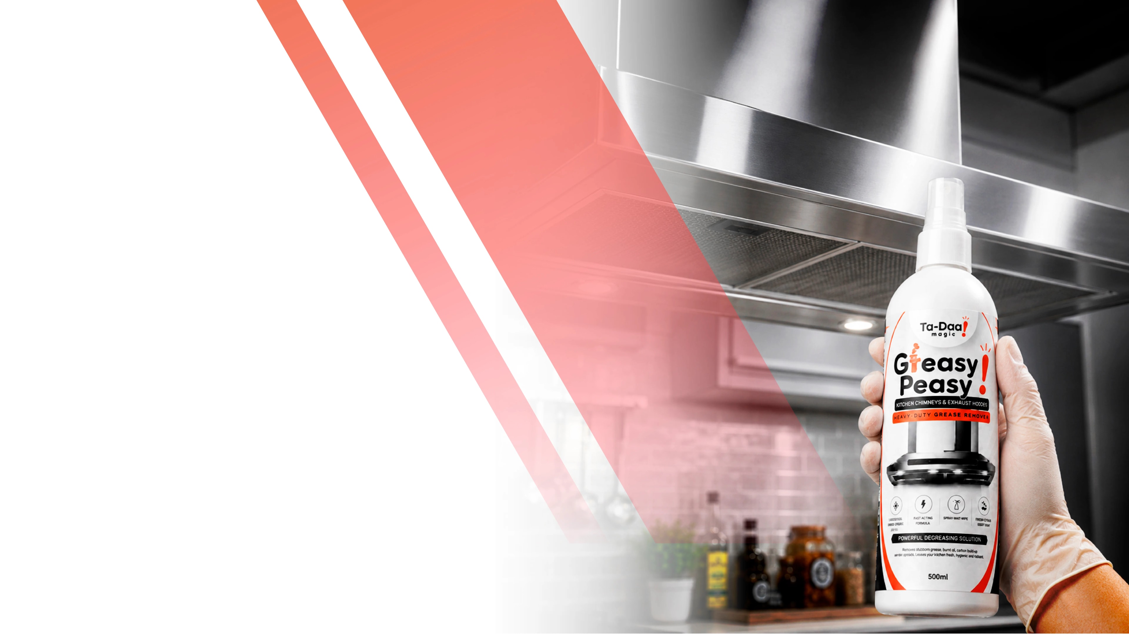 Ta-Daa Greasy Peasy kitchen chimney specialist background